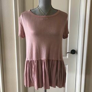 Pink ruffle shirt
